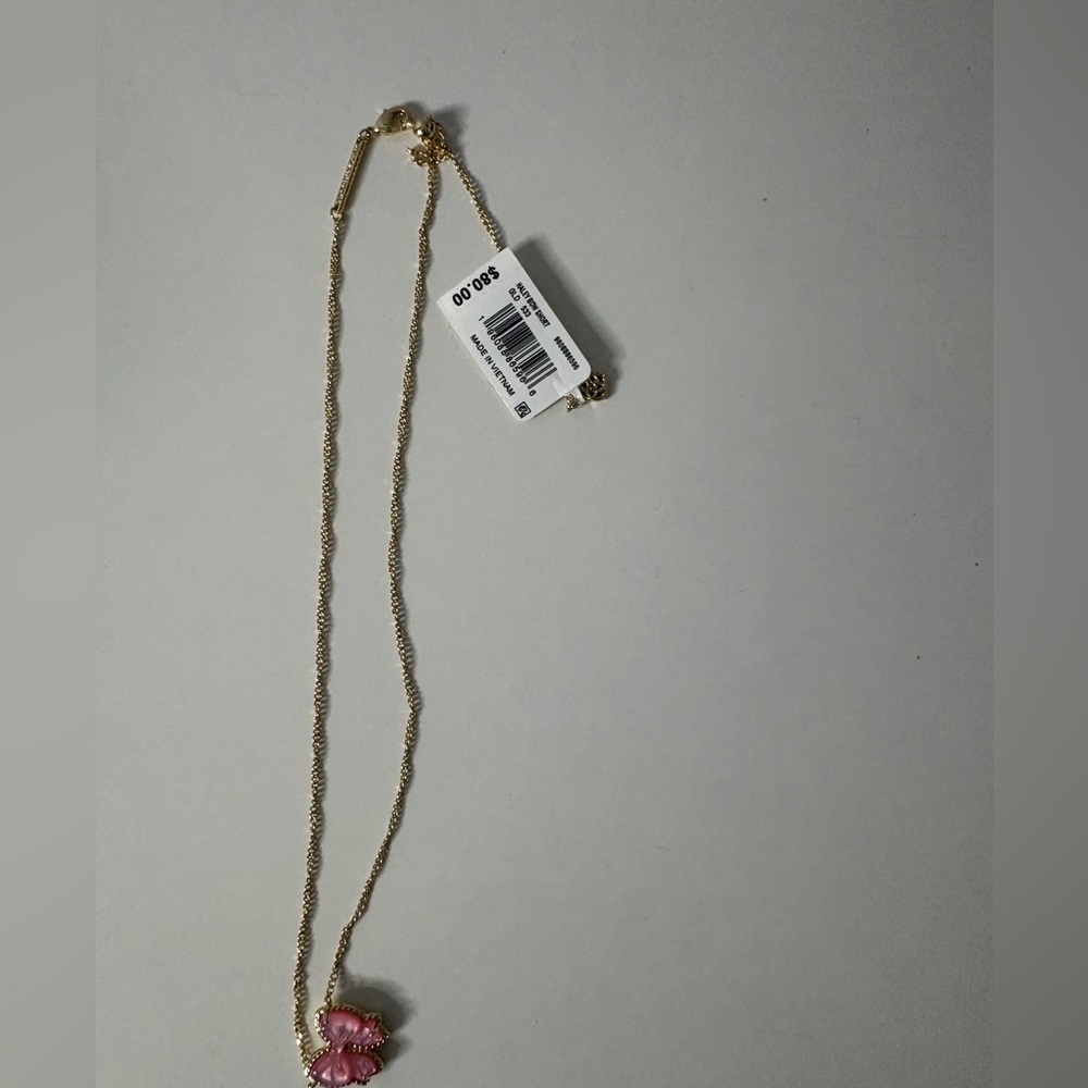 Kendra Scott Haley Bow Gold Short Pendant Necklace in blush mother-of-pearl - Picture 4 of 6